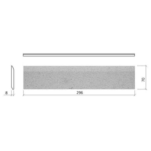 Mosa Global Collection 7x30 75055S Flaked Pumice Grey, afname per doos van 1 stuk