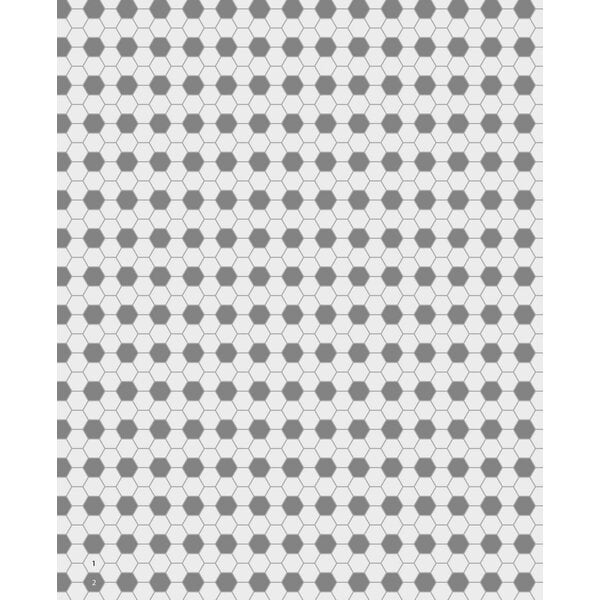 Winckelmans hexagon 2,5 cm mozaïek op net, afname per doos van 1,16 m²