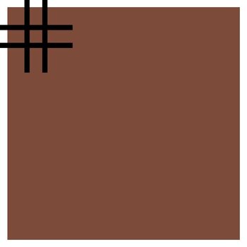 Winckelmans Squares 5x5 cm, vlak op net, rouge (ROU), 5 mm dik 1.01 m²