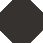 Vitcera Octagon Black 15,1x15,1 cm, afname per doos van 0,5 m²