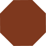 Vitcera Octagon Red 15,1x15,1 cm, afname per doos van 0,5 m²