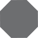 Vitcera Octagon Dark Grey 15,1x15,1 cm, afname per doos van 0,5 m²