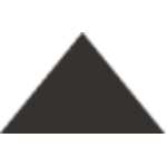 Vitcera Triangle Black 5,2x5,2x7,3 cm, afname per doos van 48 stuks