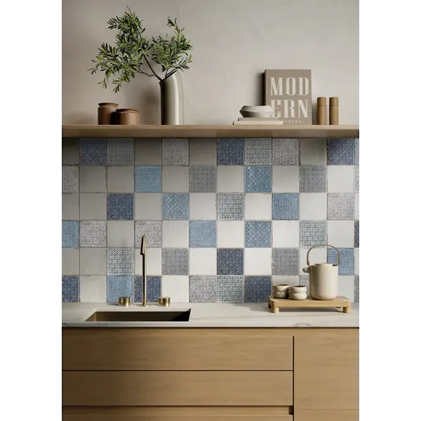 La Fabbrica AVA Wabi Sabi Ren Bianco 15x15, afname per doos van 1,04 m²