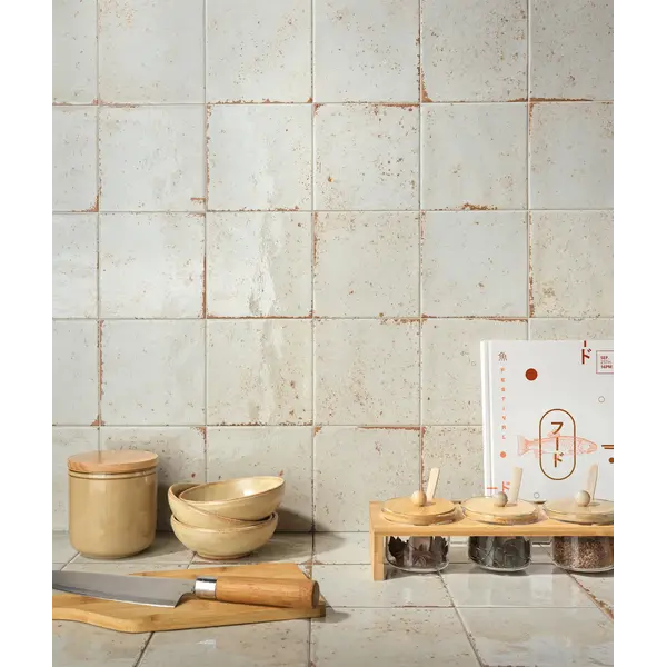 La Fabbrica AVA Wabi Sabi Raku Crema 6x25, afname per doos van 0,48 m²