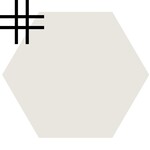 Winckelmans Hexagon 10 cm Superblanc (BAS), op net, 9 mm dik, afname per doos van 0,42 m²