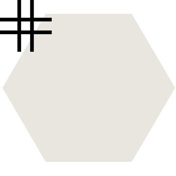 Winckelmans Hexagon 10 cm Superblanc (BAS), op net, 9 mm dik a 0,42 m²