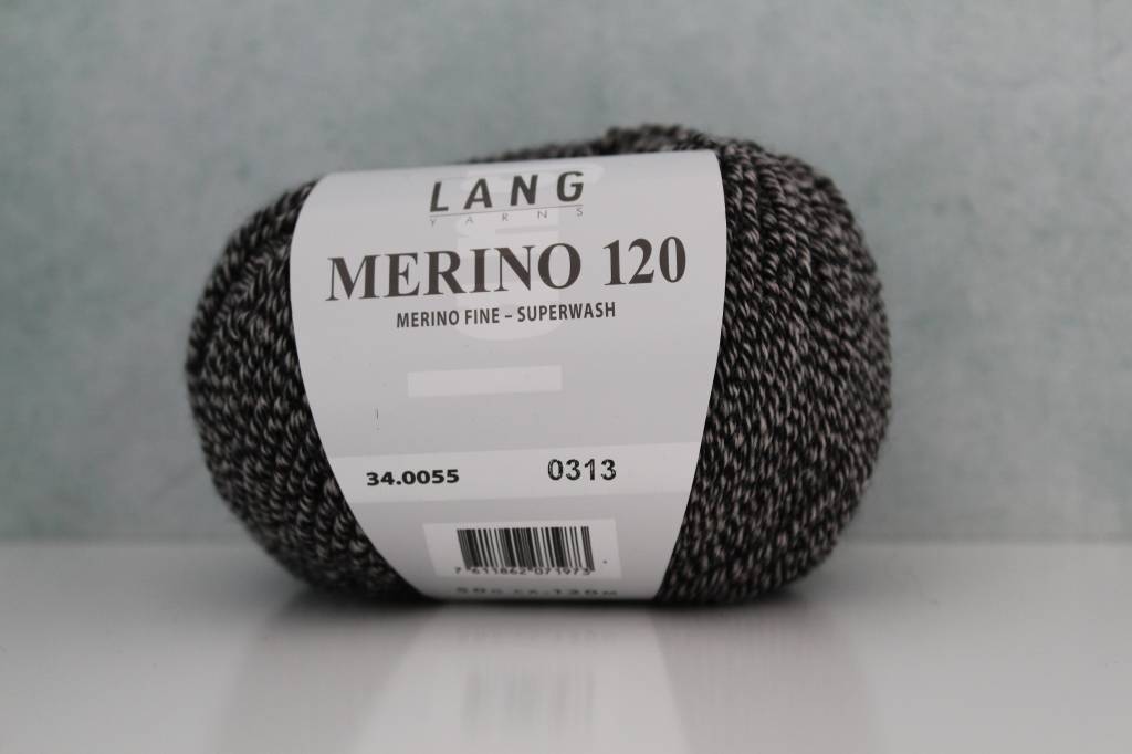 LangYarns Merino 120 - 055 Zwart Grijs