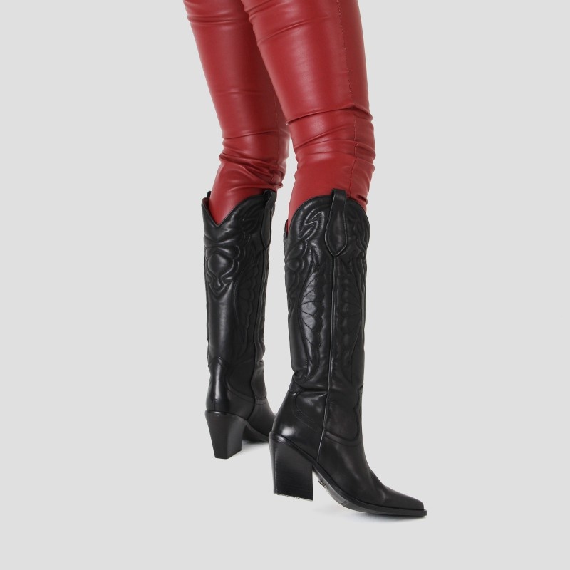BRONX New Kole Western Laars - 14177-E-01 Zwart - De Roos Schoenen Breda