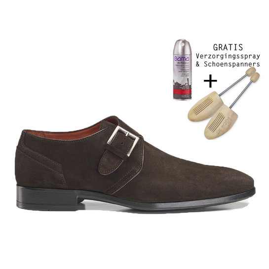 Greve Gespschoen Ribolla Dark Brown Velvet 1444.88-001 - De Roos Schoenen  Breda