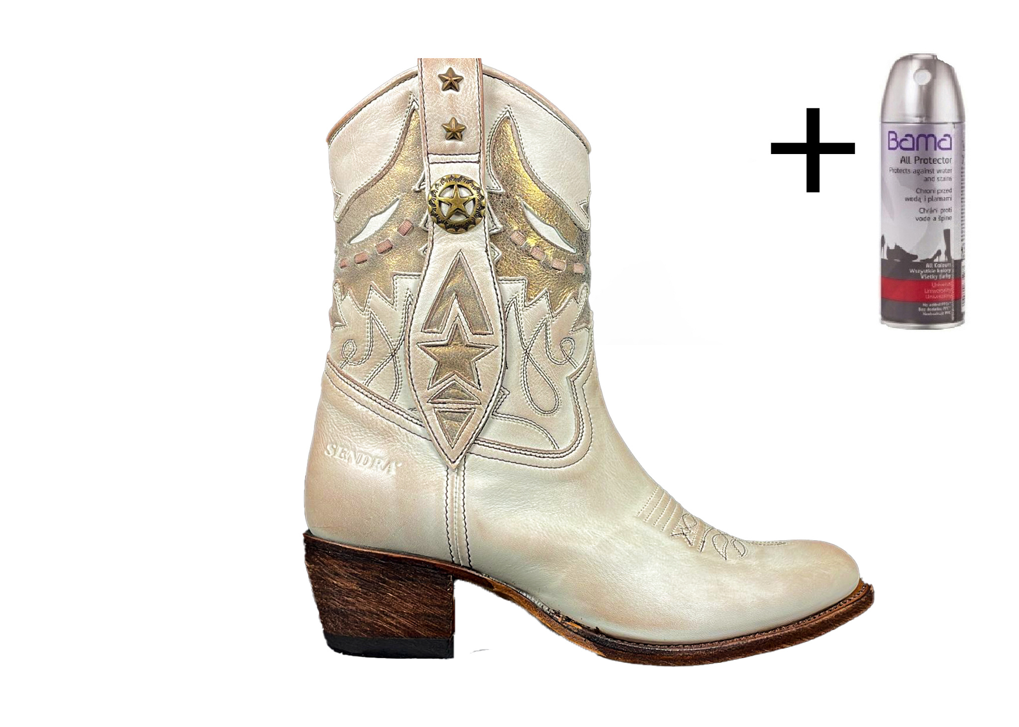 Handelsmerk bladeren Het is de bedoeling dat Sendra 16029 Western Boots Creme - De Roos Schoenen Breda