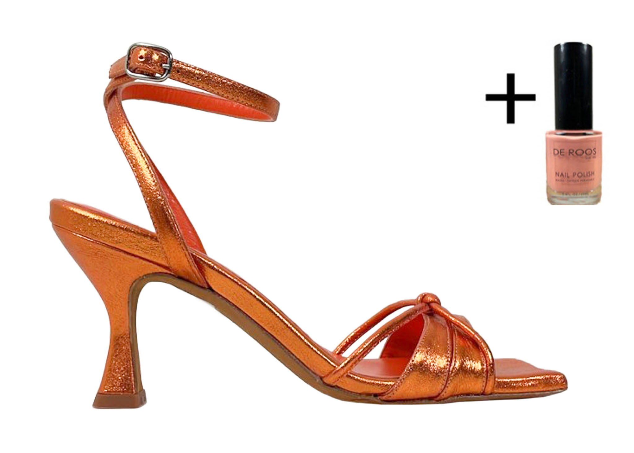 Toral Sandaal Yve Oranje - De Roos Schoenen Breda