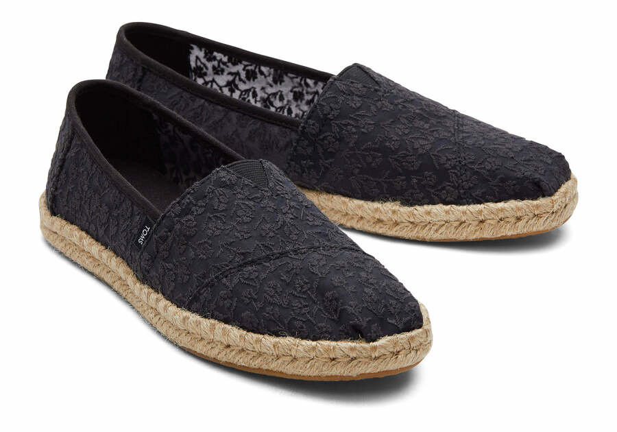 TOMS Espadrille Alpargata Rope 10019818 Zwart De Roos Schoenen Breda
