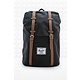Black and brown backpack
