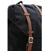 Black and brown backpack