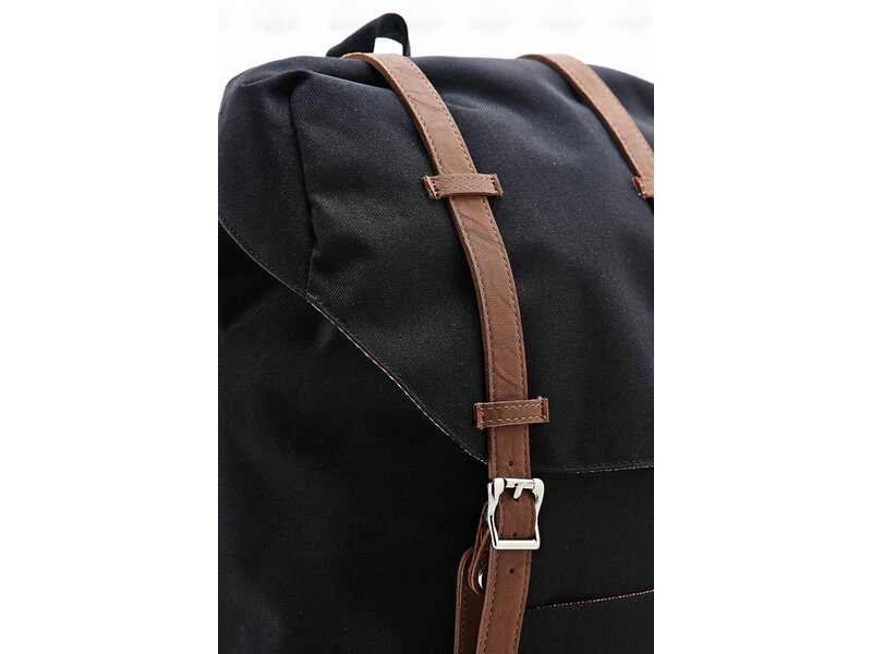 Black and brown backpack