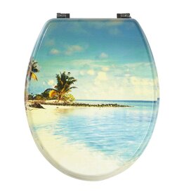 Tropical Toilet Lid