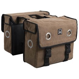 Willex Dubbele fietstas Canvas Tas 30L Bruin