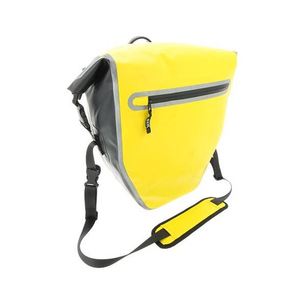 Enkele fietstas DR.Y 20L Matzwart/geel