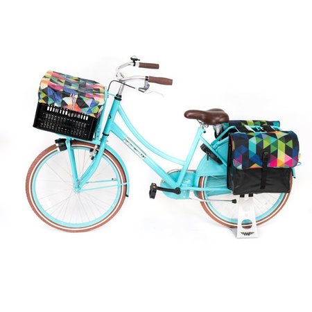 Beck Dubbele fietstas Small 30L Colored Triangles