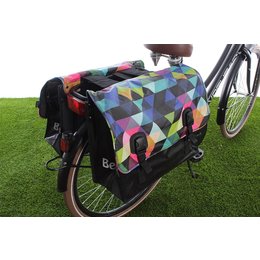 Beck Dubbele fietstas Classic 46L Colored Triangles