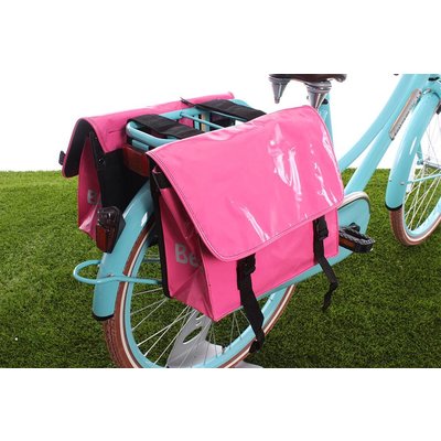 Beck Dubbele fietstas Mini Bisonyl Pink