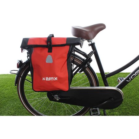 Lynx Enkele fietstas Single Pannier bag 21L Rood-zwart