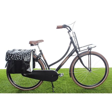 Basil Urban Load Dubbele fietstas 48-53L Zwart-wit