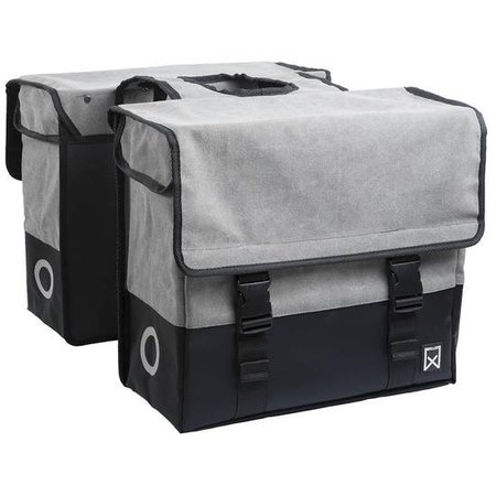 Willex Dubbele Canvas Tas Plus Grijs/Matzwart 67L