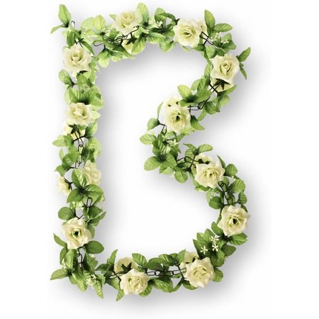 Basil Bloemenstreng Flower Garland witte rozen