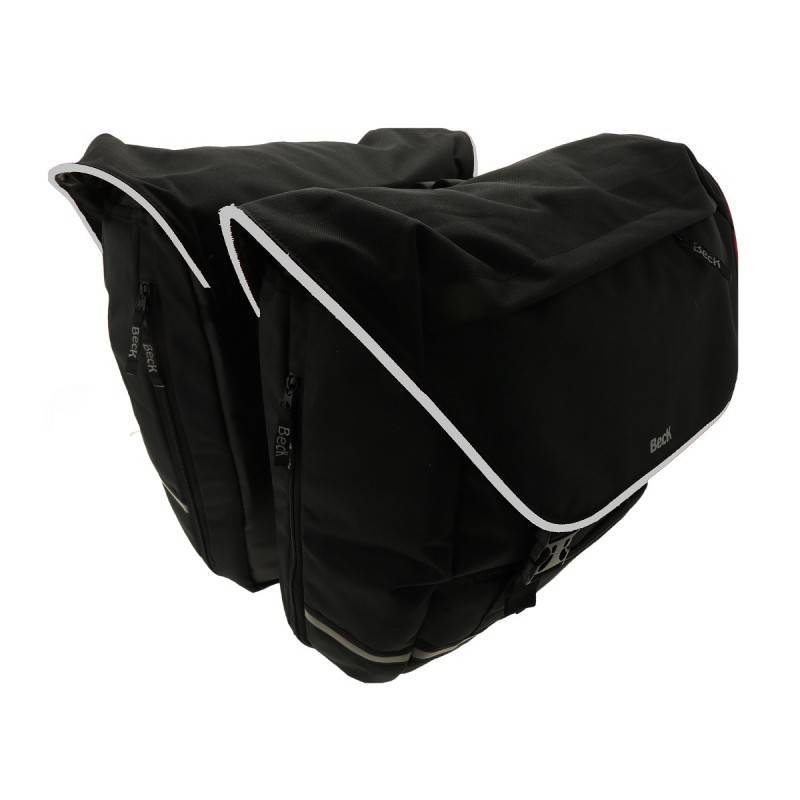 Dubbele fietstas SPRTV XL Grijze Bies 40L Zwart