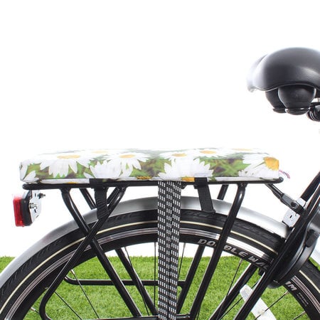 Hooodie Cushie Daisy's- zacht fietskussentje voor op bagagedrager