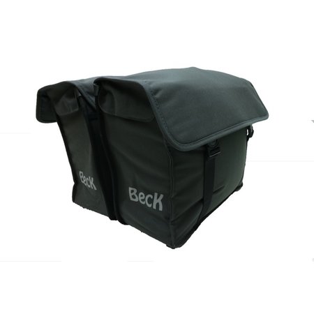 Beck Dubbele fietstas Canvas Small 30L Grijs