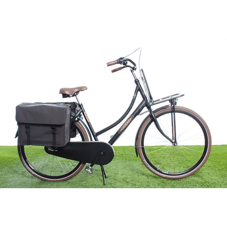 Beck Dubbele fietstas Canvas Medium 48L Grijs