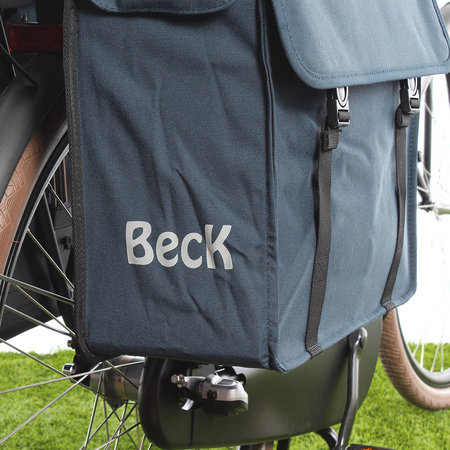 Beck Dubbele fietstas Canvas Small 38L Blauw