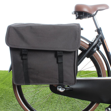 Beck Dubbele fietstas Canvas Small 30L Grijs