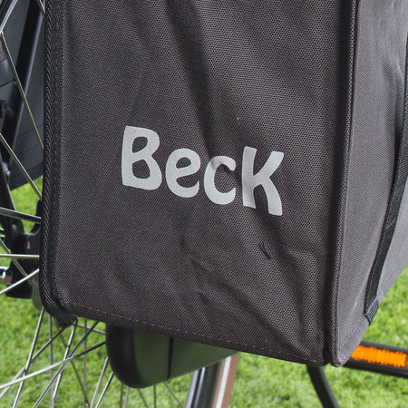 Beck Dubbele fietstas Canvas Small 30L Grijs