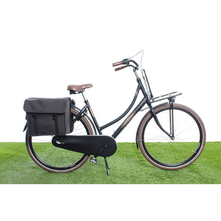 Beck Dubbele fietstas Canvas Small 30L Grijs