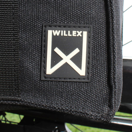 Willex Dubbele fietstas Canvas Tas 101 38L Bruin/Zwart