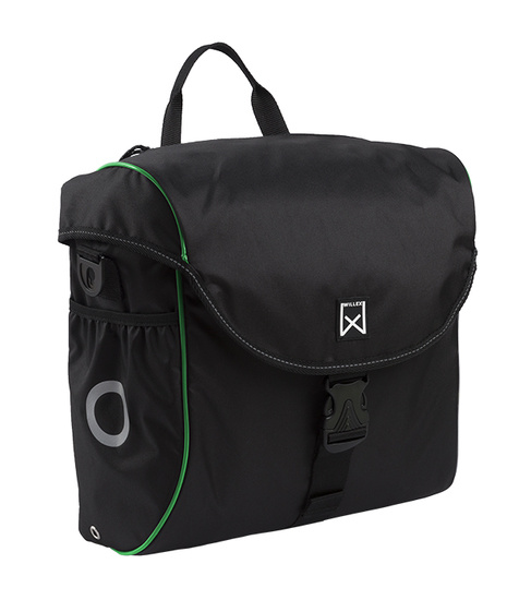 Enkele fietstas/ Pakaftas 300 18L Zwart/groen