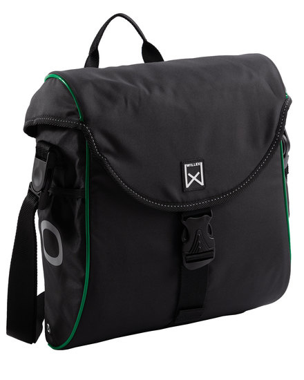 Enkele fietstas/ Pakaftas 300 S 12L Zwart/groen