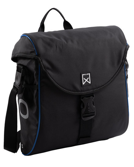 Enkele fietstas/ Pakaftas 300 S 12L Zwart/blauw