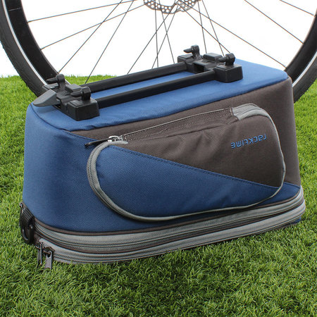 Racktime Bagagedragertas Talis Plus grijs/blauw - 8L + 7L