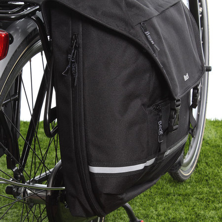 Beck Dubbele fietstas SPRTV XL Zwarte Bies 40L Zwart