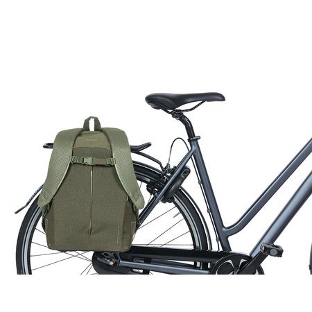 Basil Fietsrugzak B-Safe Nordlicht Backpack 13L Groen