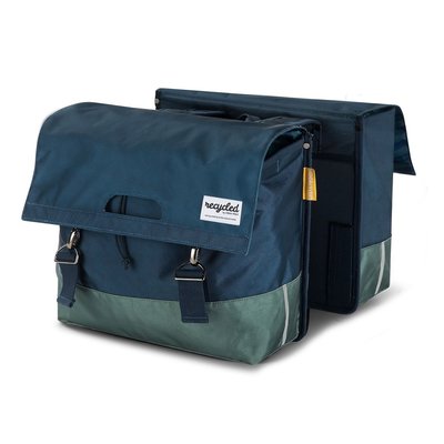 Urban Proof Dubbele fietstas 40L Recycled - Blauw/Groen