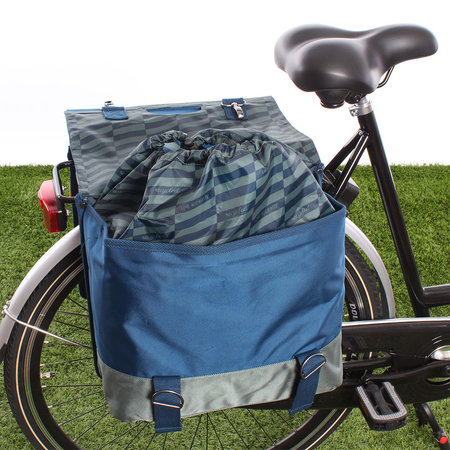 Urban Proof Dubbele fietstas 40L Recycled - Blauw/Groen