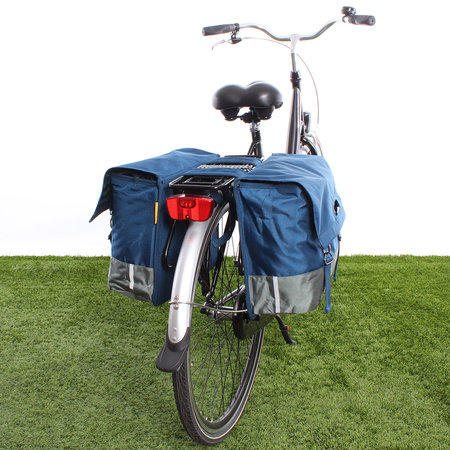 Urban Proof Dubbele fietstas 40L Recycled - Blauw/Groen