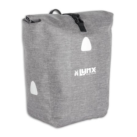 Lynx Enkele fietstas TPU XL 23L Grijs met schouderband