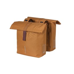 Basil Dubbele fietstas City Camel Brown 32L